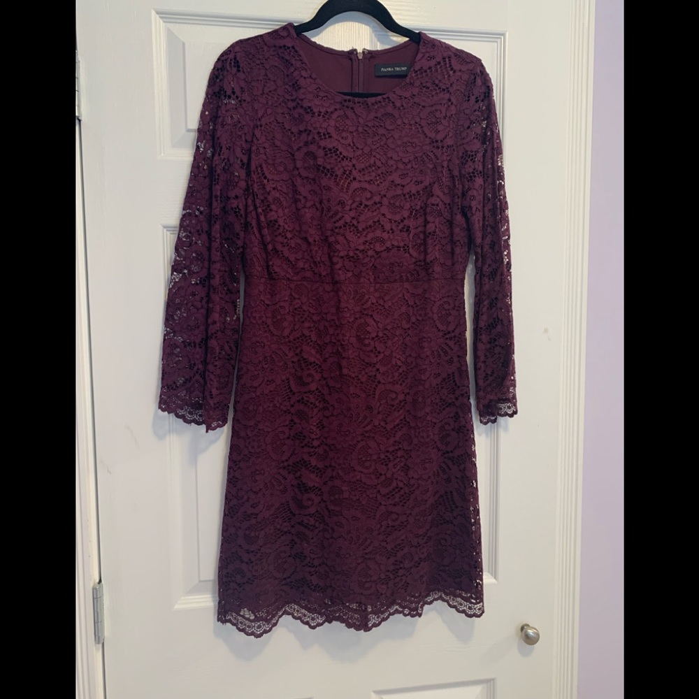 Ivanka trump plum lace dress size 10